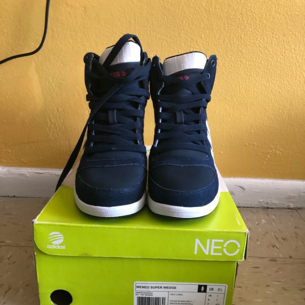 Lightly worn wedge sneakers